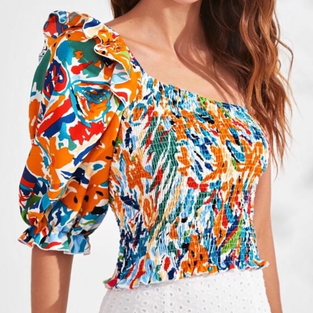 off the shoulder ruffle blouse